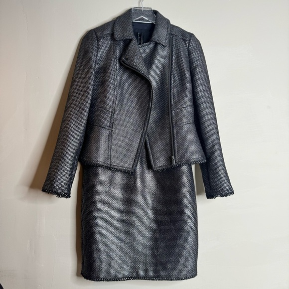 Banana Republic Gunmetal dress & jacket size 4 - Picture 2 of 15